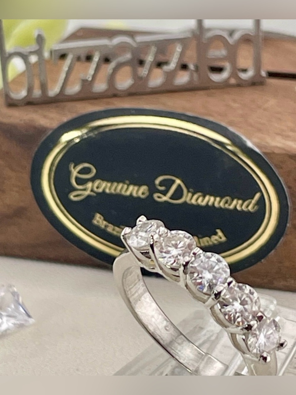 Certified 1.5ct Diamond Ring White Diamonds. Sterling Silver 925 - Picture 2 of 9